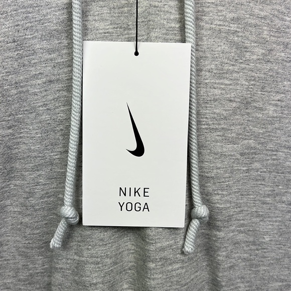 NWT Nike Yoga Women’s Hoodie Pullover Gray XL Oversized Training Athletic Frayed - Picture 7 of 8